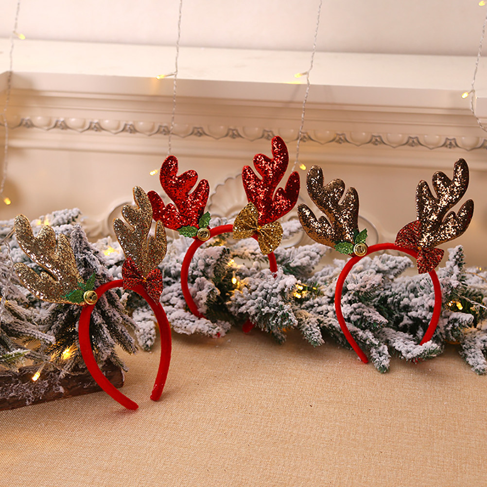 Reindeer Antlers Headband - 3 Adet Ren Geyiği Boynuzu Noel