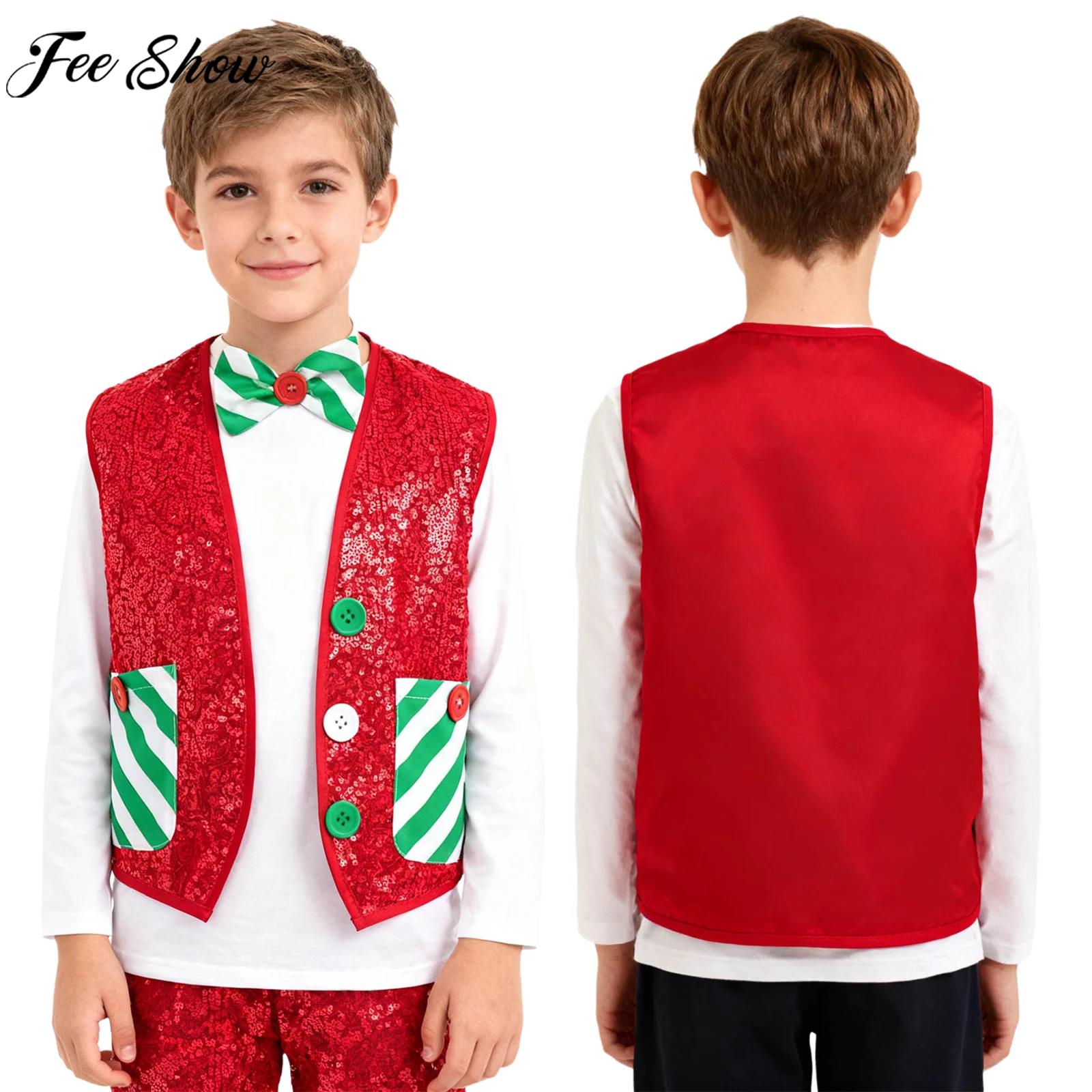 Elf Costume Christmas - Erkek Kız Noel Partisi Noel Baba